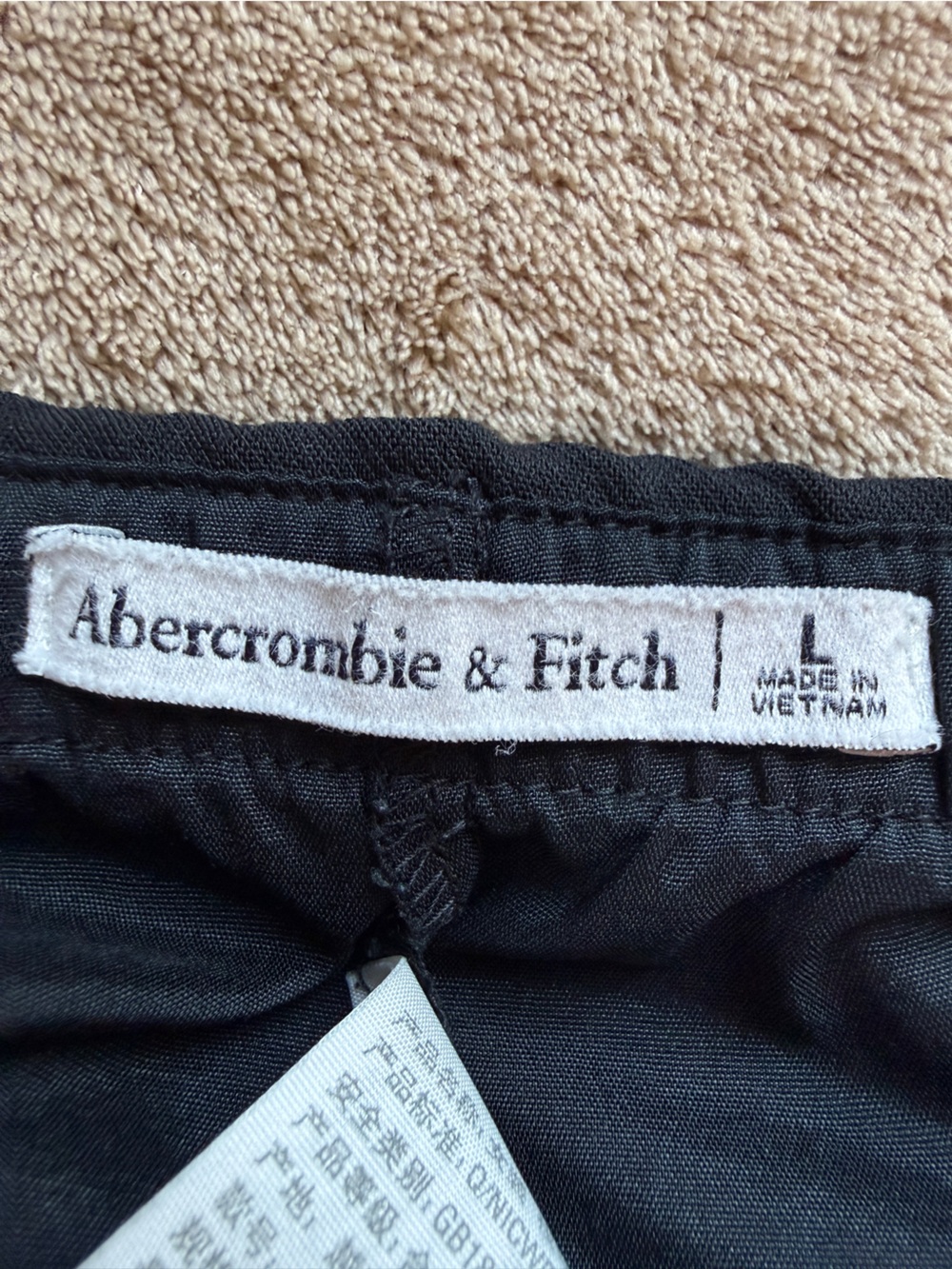 Abercrombie & Fitch Black Faux Wrap Skort Y2K Low Rise Stretch Mini Size L - Picture 12 of 13